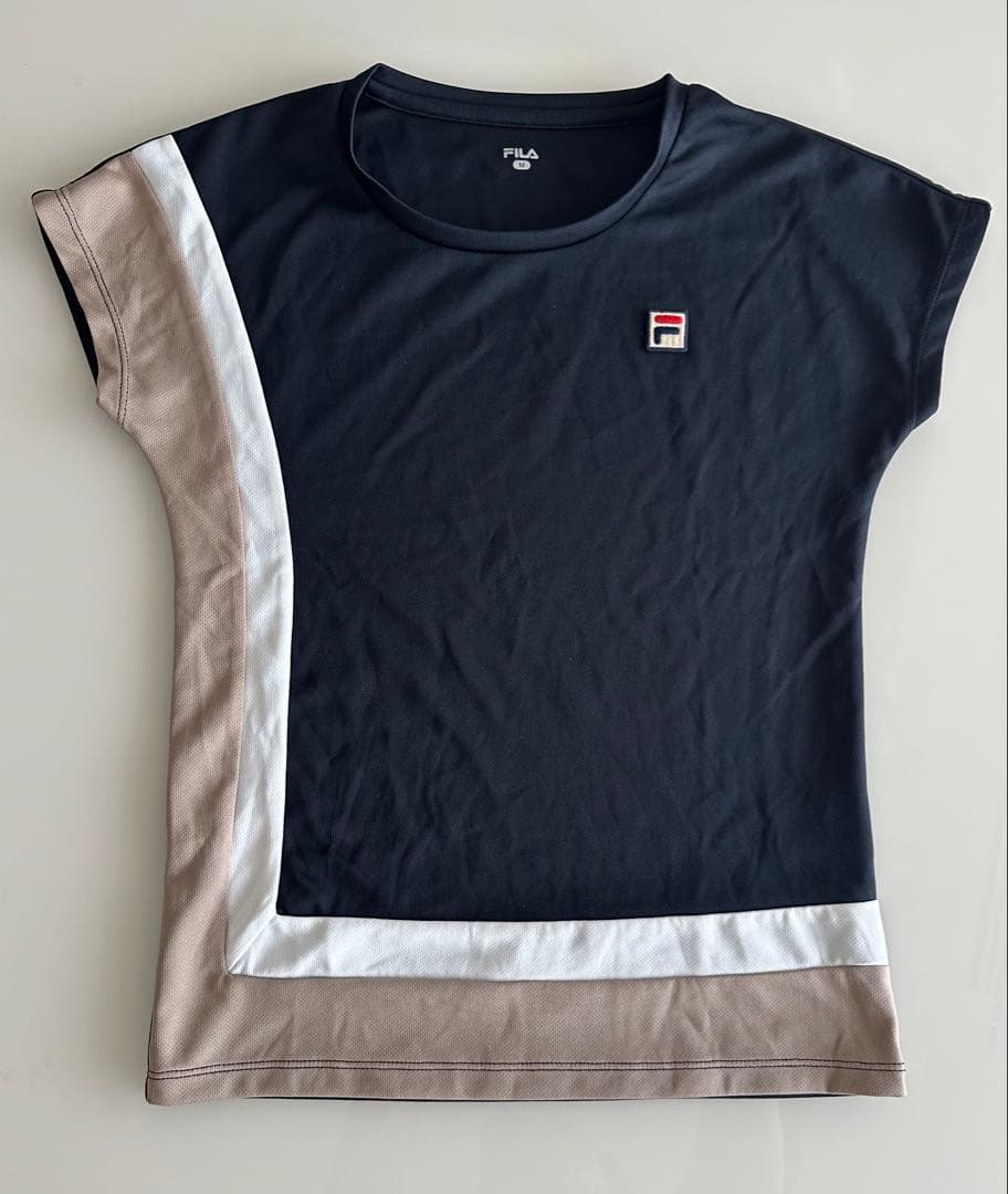 FILA テニスウェア スカート付き ブラック/ベージュ　Mサイズ