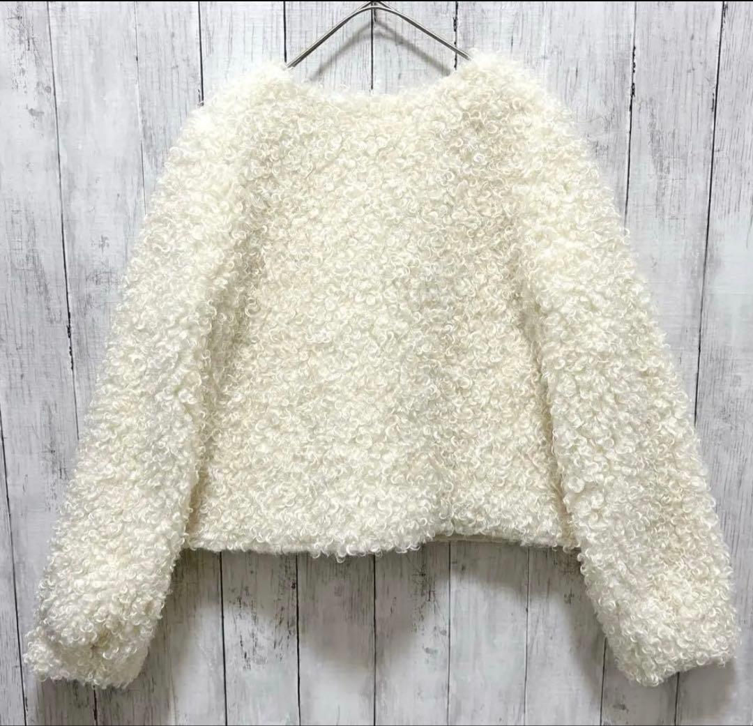 CADUNE カデュネ ボアジャン ボアコート 金ボタン　38