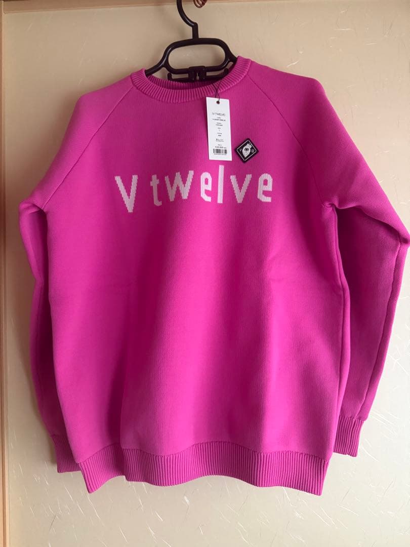 【kinako】 防風V12 TYPO KNIT ストレッチピンク セータ