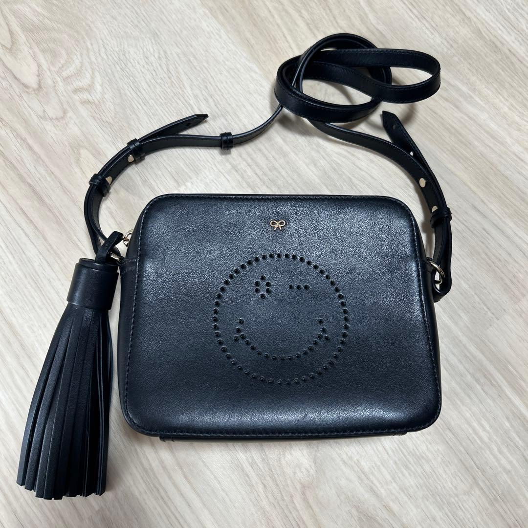 【美品】アニヤハインドマーチショルダースマイル黒
