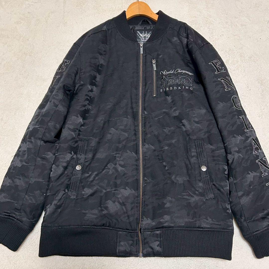 Norton ノートン MA-1 3L XXL ジャケット カモフラ バック刺繍