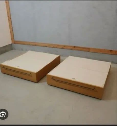 ②　MUJI/無印良品 ベッド下収納大 オーク材/仕切　組立済み