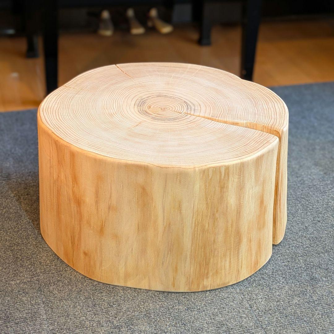 檜　切り株　丸太　椅子　スツール　 テーブル　高さ約22.5㎝