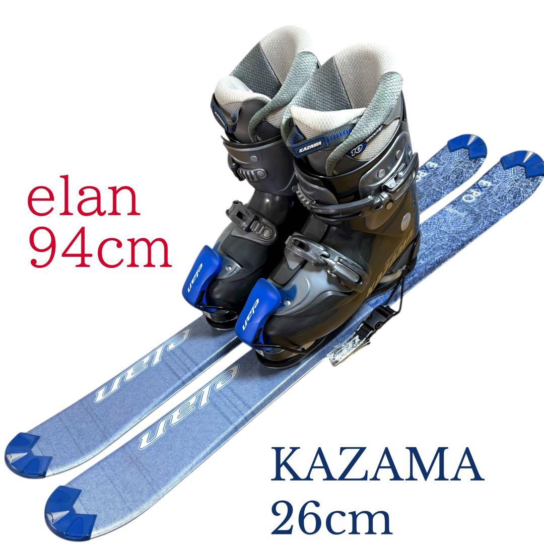 メンズ　ショートスキー　ファンスキーセット　elan 26cmブーツ付