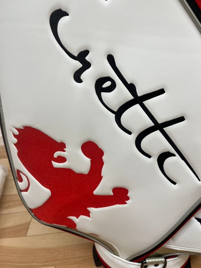 Piretti ゴルフキャディバッグ ホワイト/ゴールド