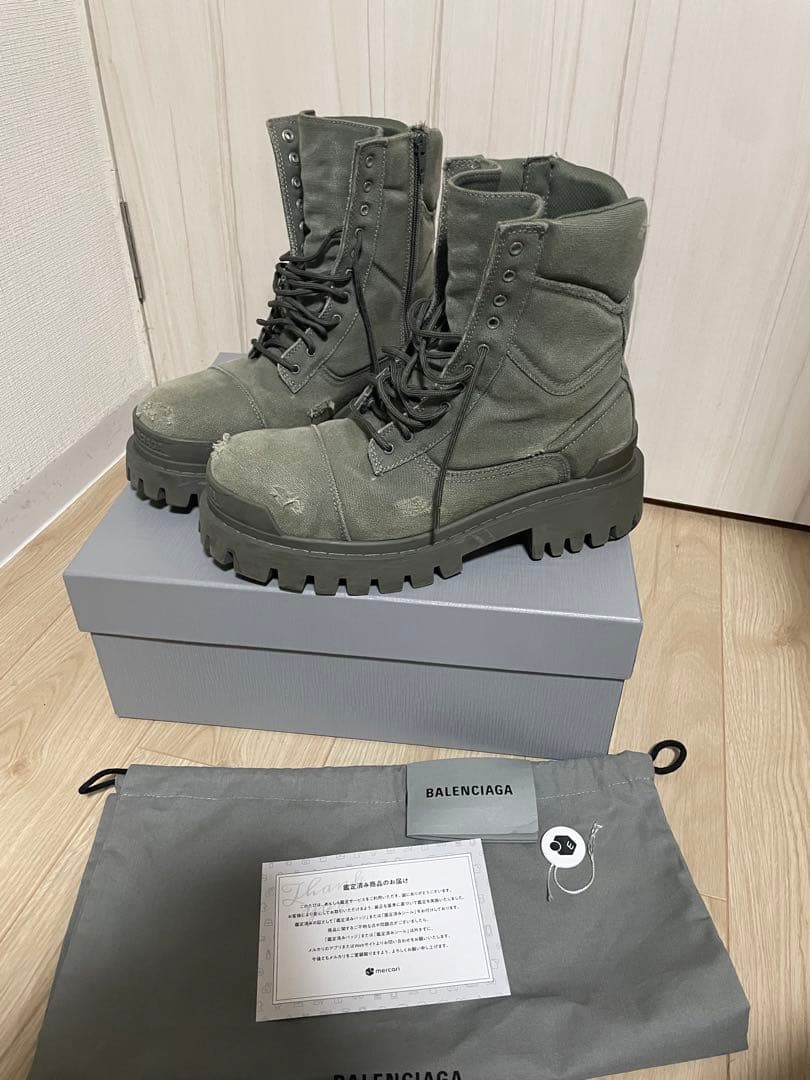 正規品　balenciaga コンバットブーツ　strike boots 42