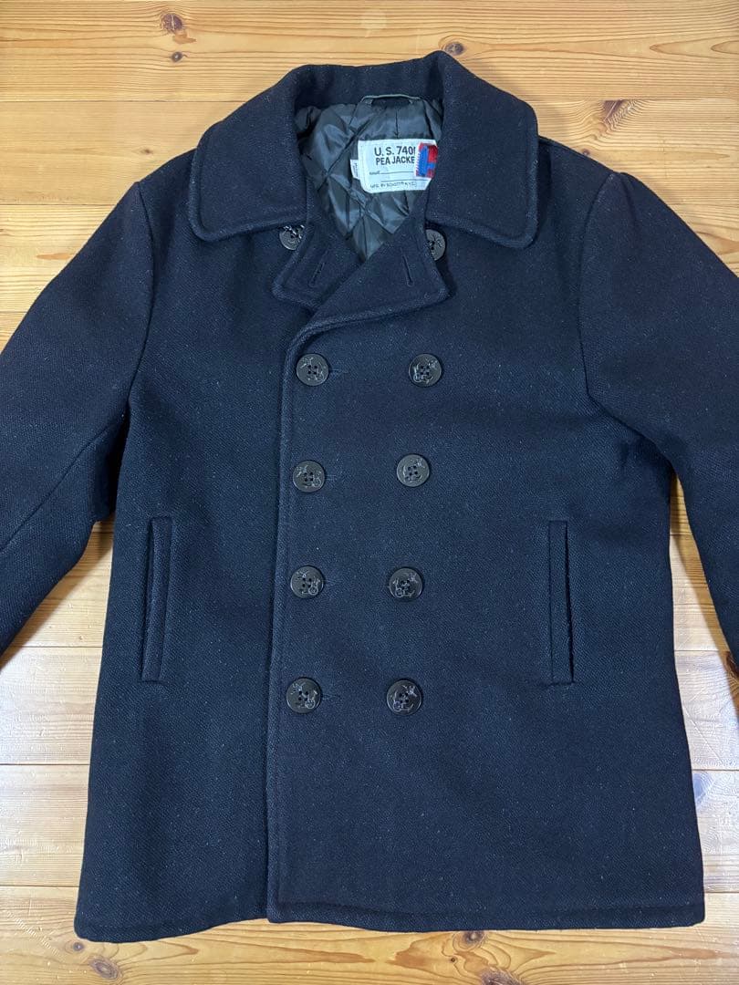 schott ショット ピーコート キルティング 740N 黒USA 40