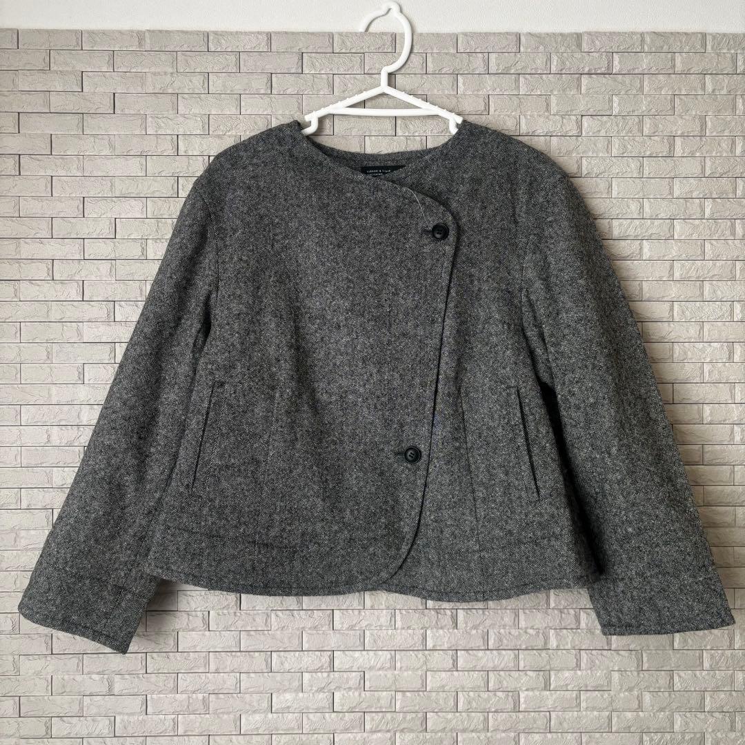 カール⭐︎やわらかツイードに、一目惚れ ノーカラージャケット