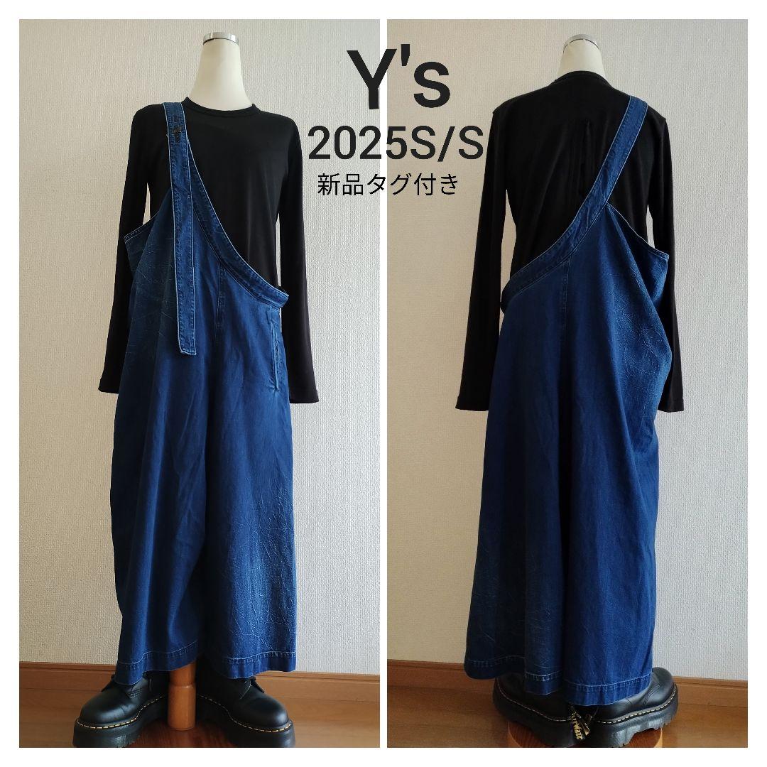 【新品タグ付き】2025S/S Y's ワイズ ワンショルダーデニムパンツ完売品