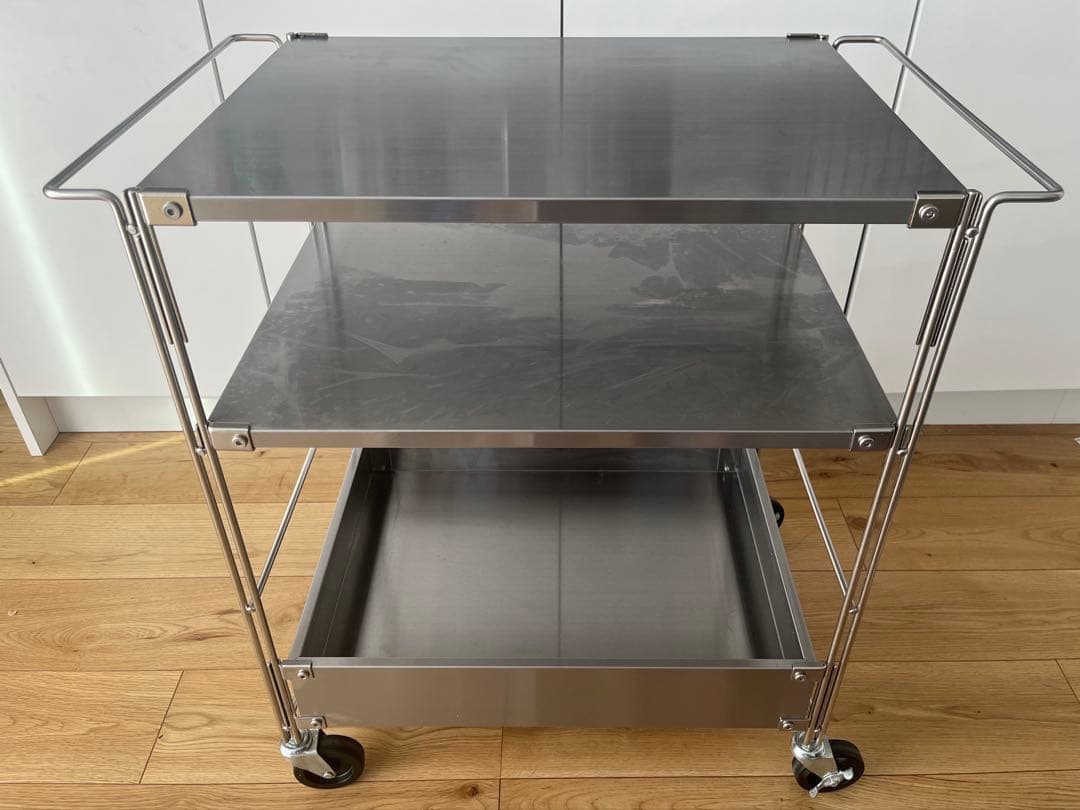 無印良品　ステンレスユニットシェルフワゴンセット