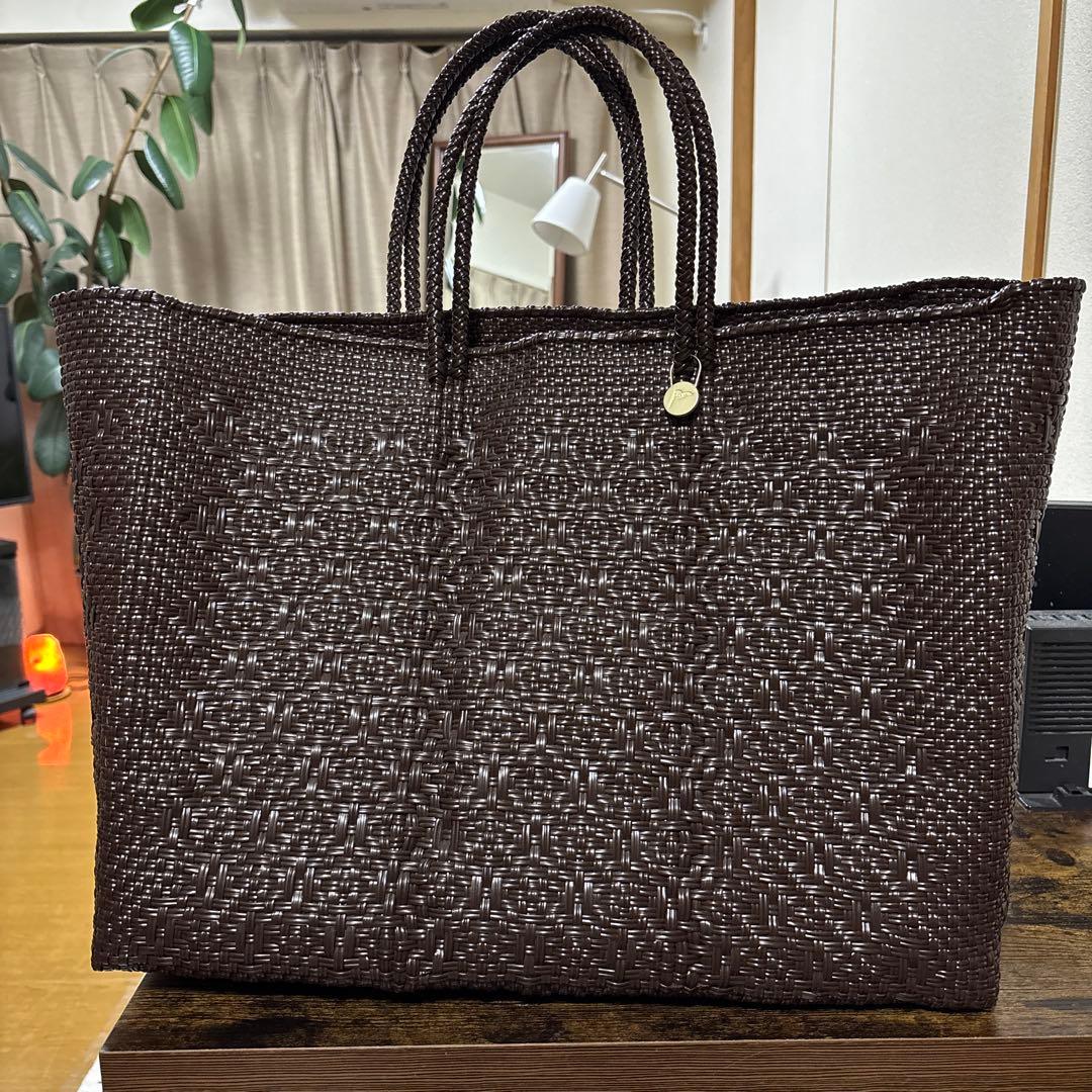 レトラメルカドバックブラウン　Lサイズ