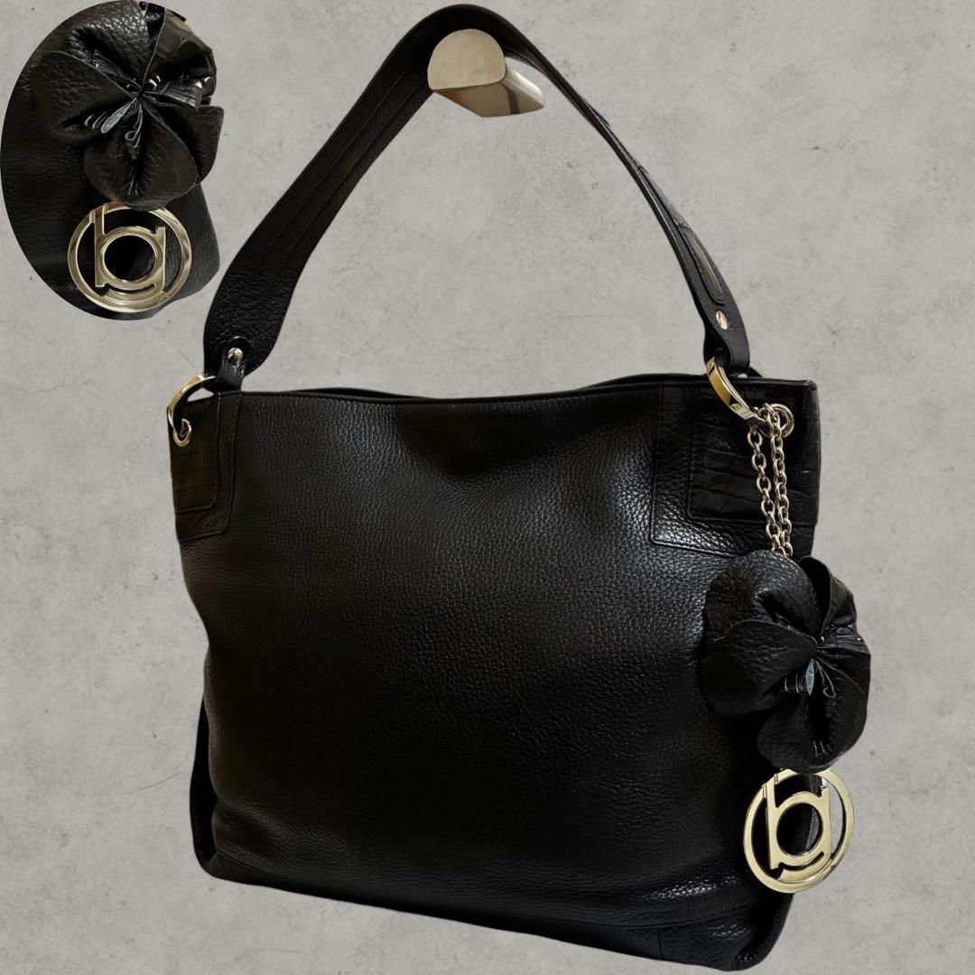 BEAUGRAND ボーグラン ショルダーバッグ JRA認定 クロコダイル 黒