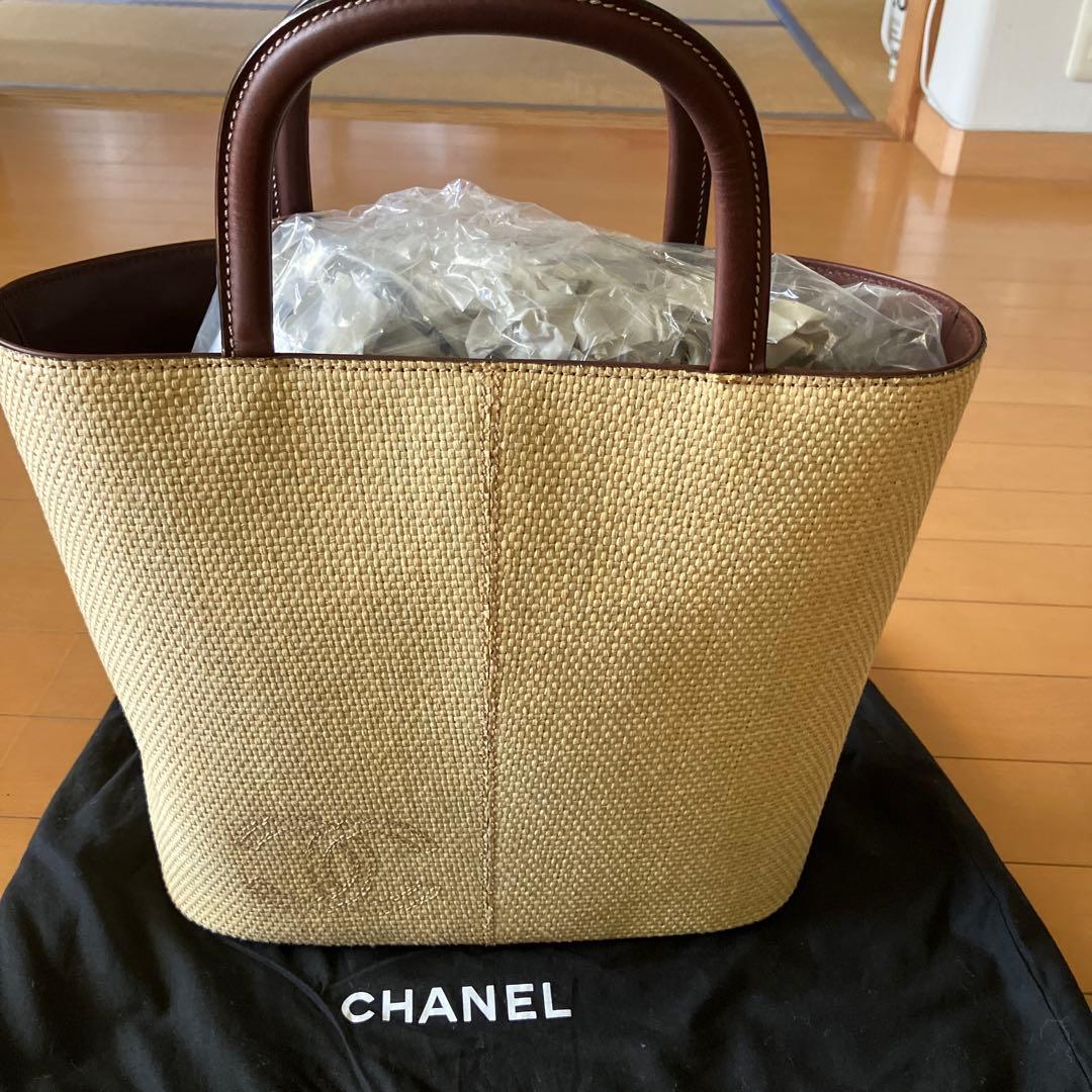 CHANEL かごバッグ vintageレアシャネルGカード、袋、箱付中古❗️