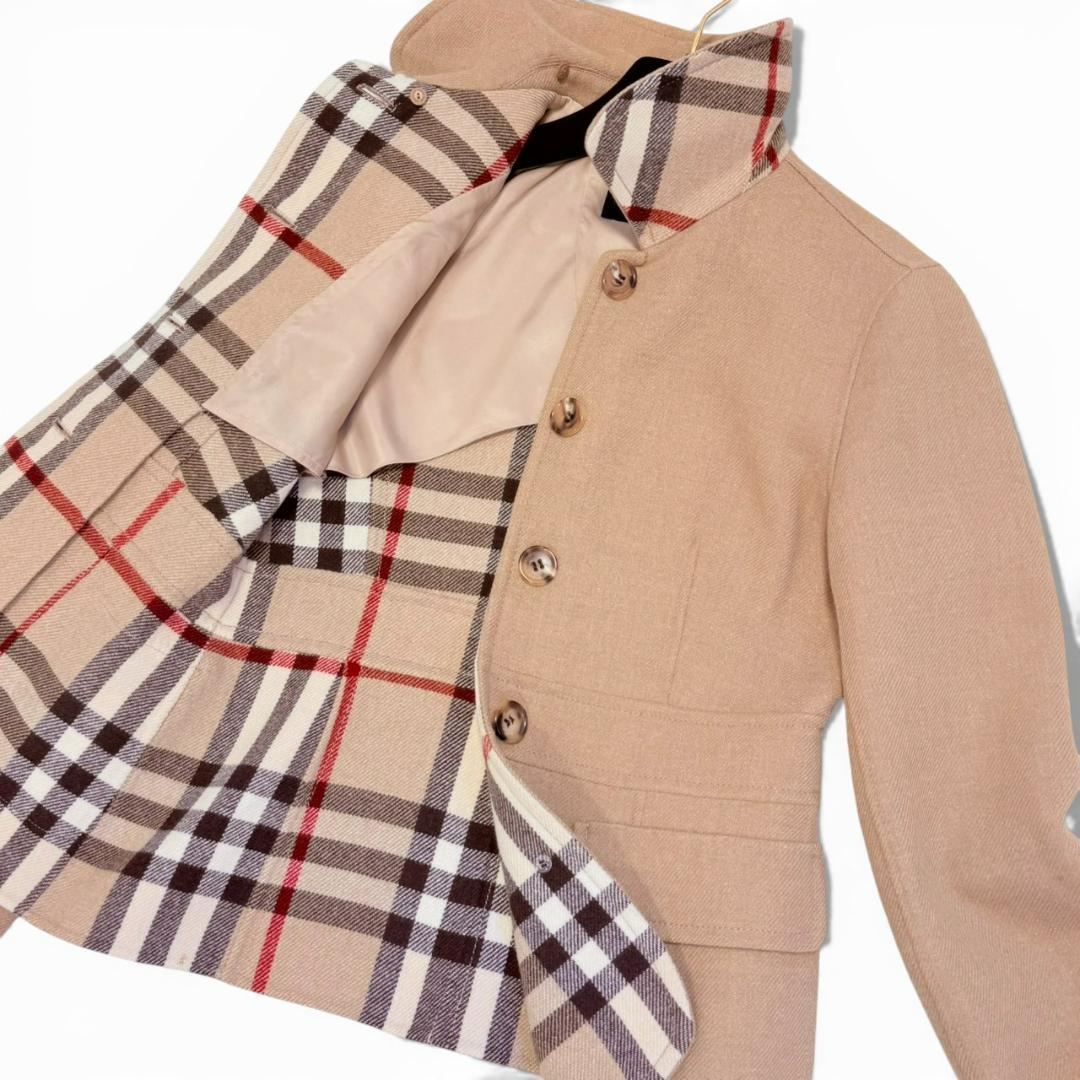 BURBERRY LONDON カシミヤ ウール キャメル メガチェック L