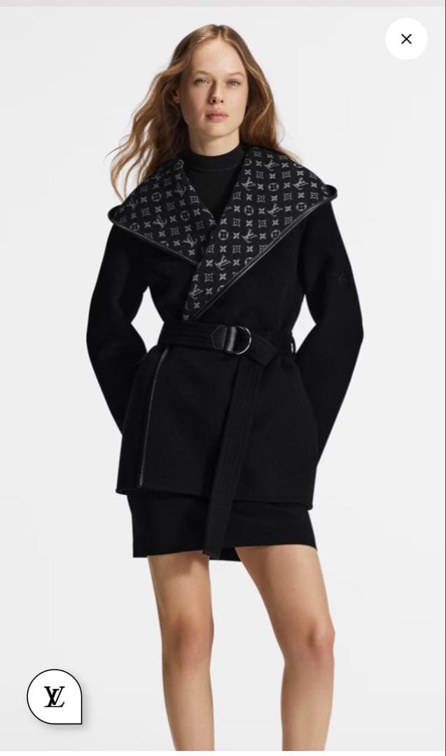 ルイヴィトン ベルテッドショートラップピーコート