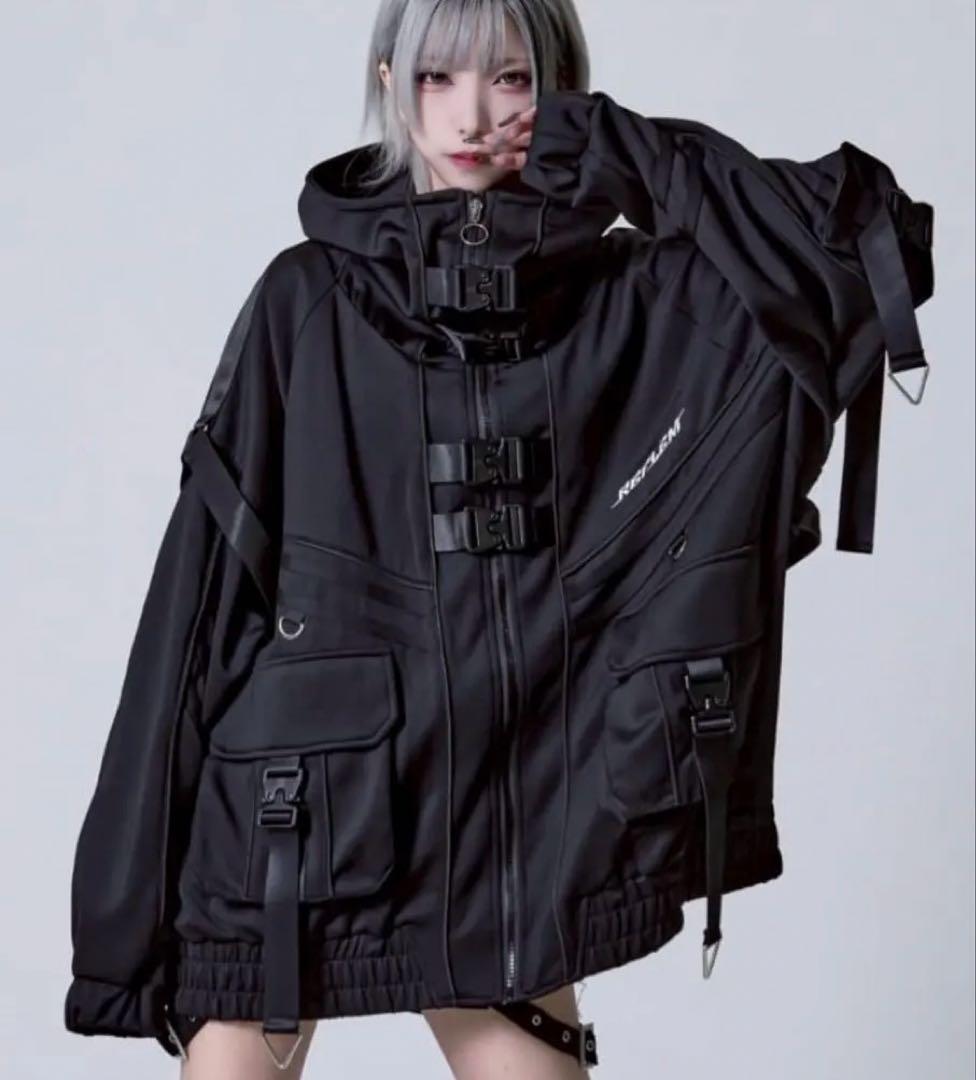 ほぼ未使用✨REFLEM レフレム サイバー切替ハイネックジャージパーカー