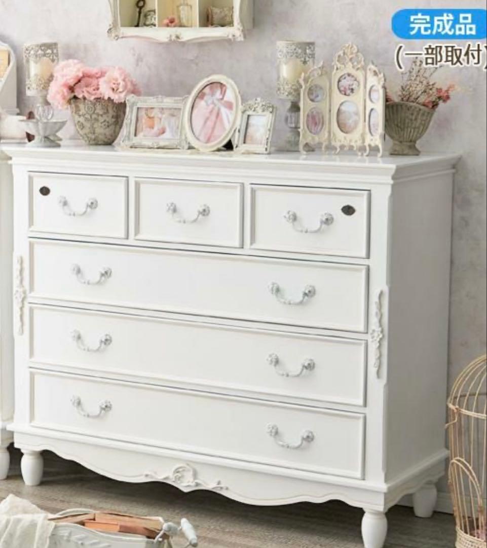 白家具★チェスト★姫系アンティーク風★ロマプリ