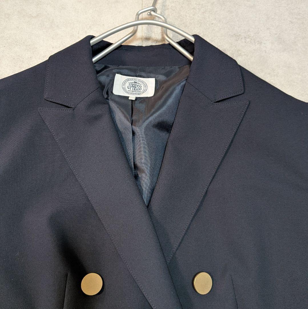 美品✨️ジェイプレス ストレッチダブルジャケット 金ボタン 紺ブレ 近年モデル