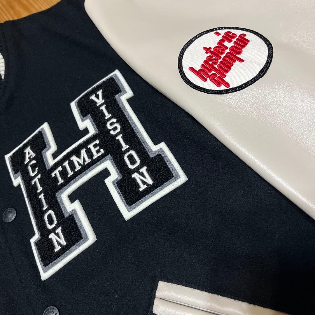 【美品】ヒステリックグラマー SEE NO EVIL刺繍 ヴァーシティジャケット