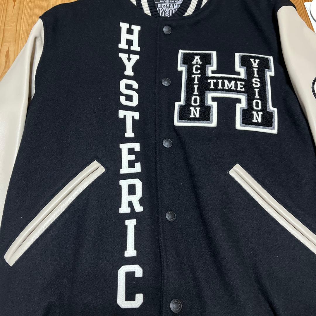 【美品】ヒステリックグラマー SEE NO EVIL刺繍 ヴァーシティジャケット