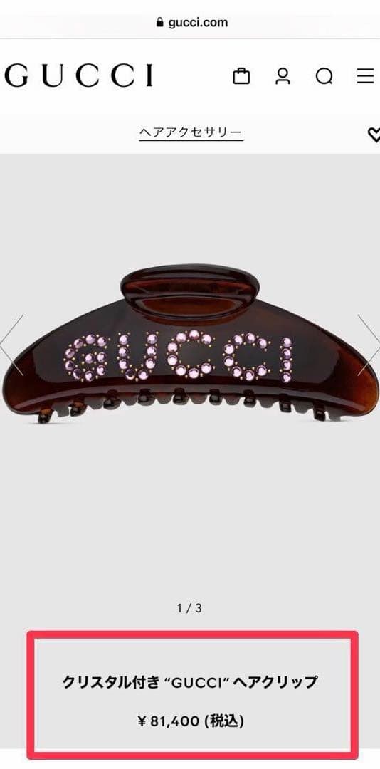 GUCCI ヘアクリップ