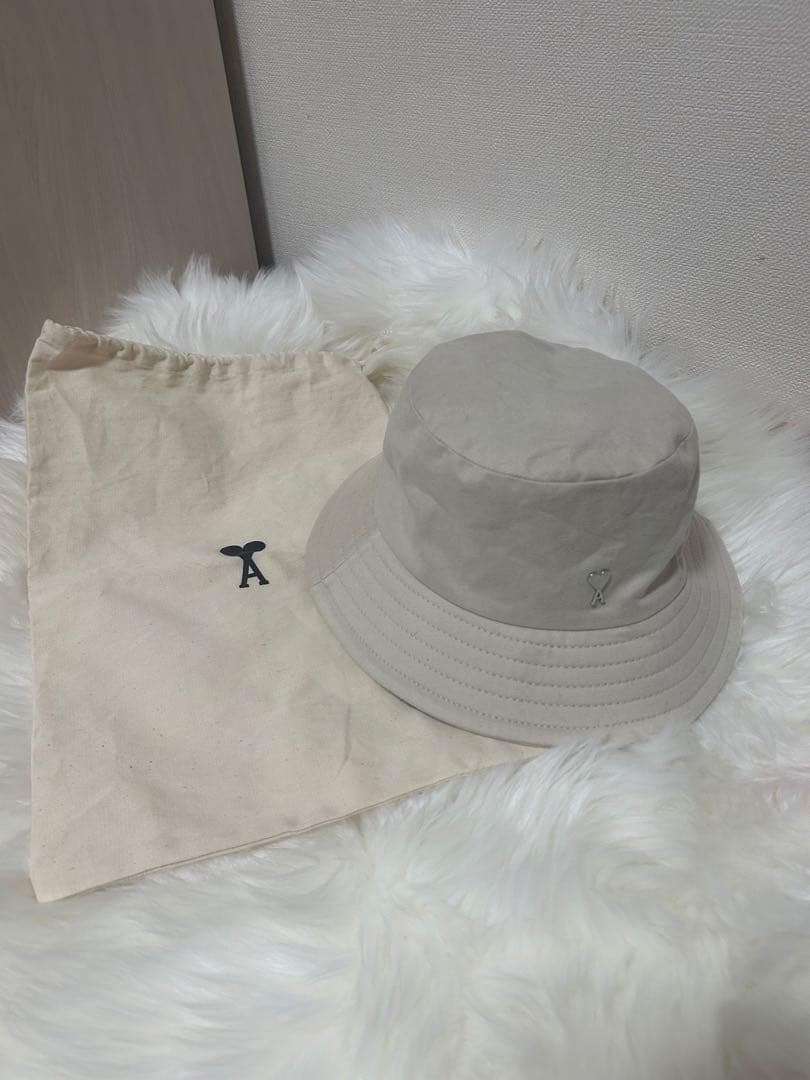 【amiparis】ホワイト バケットハット