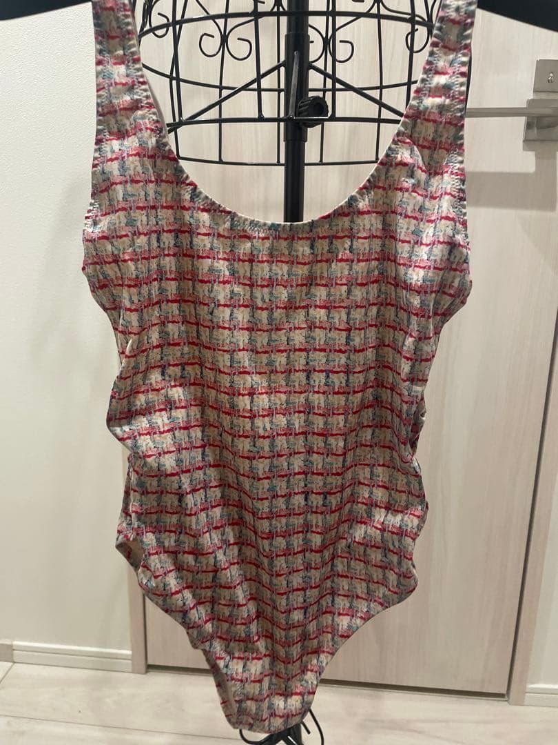 シャネルCHANELチェック柄ワンピース水着