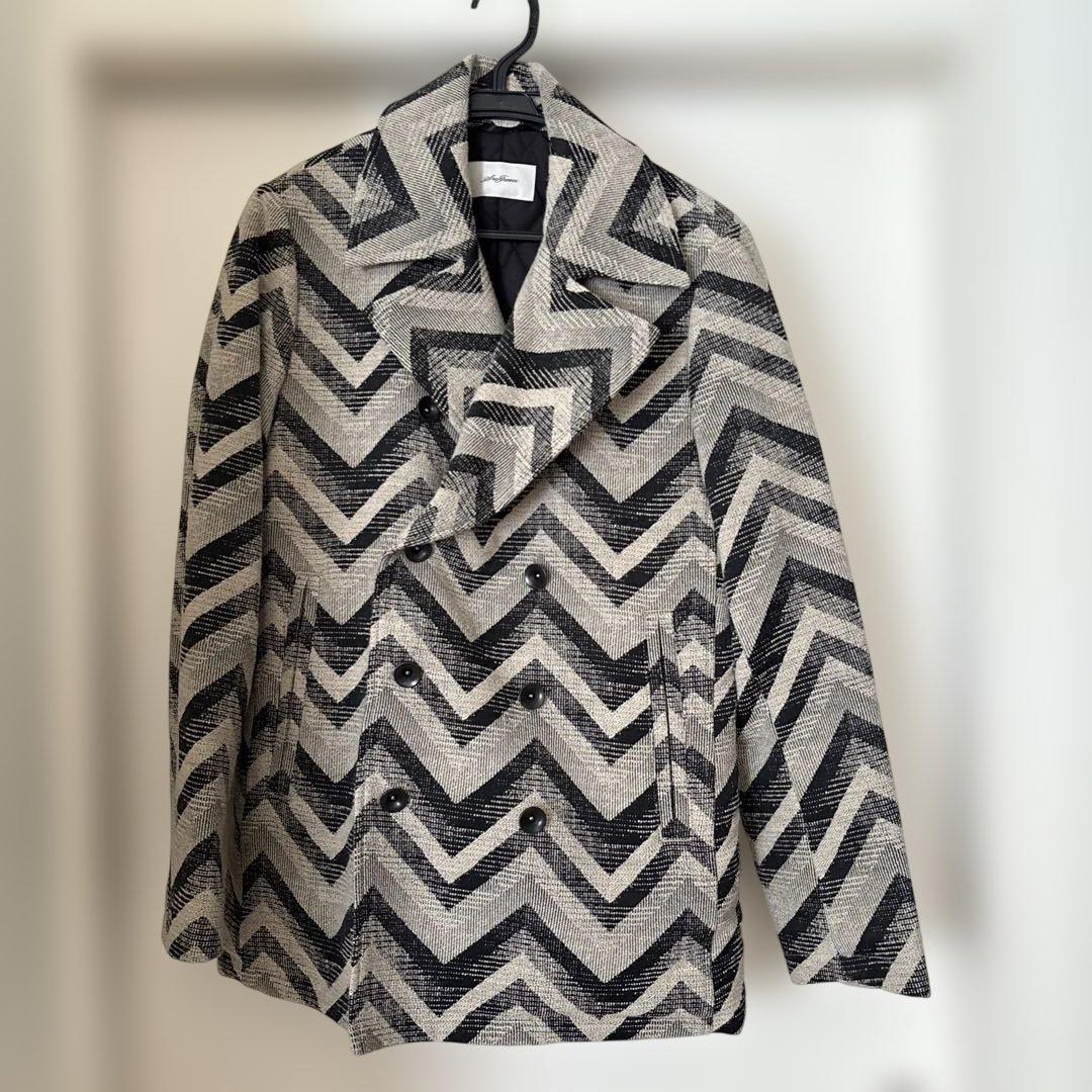 SeaGreen ジグザグピーコート グレー・ブラック