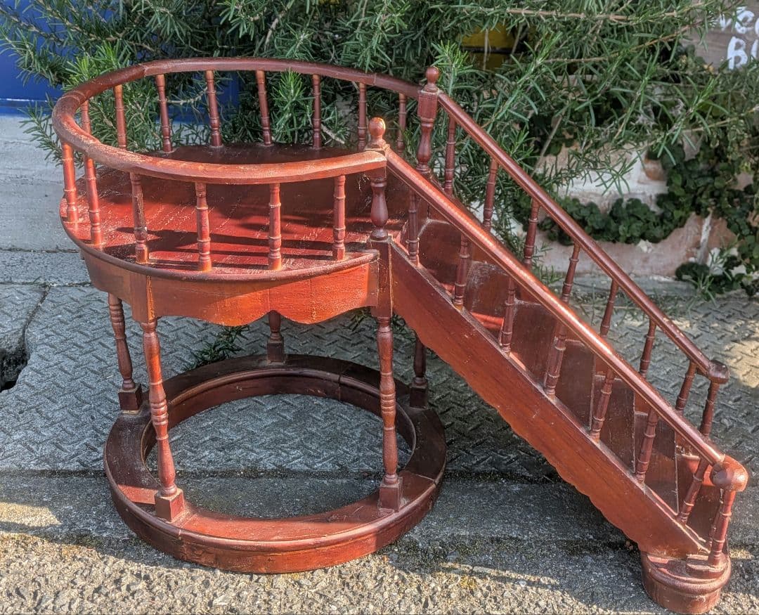 【古道具】木製 階段 オブジェ