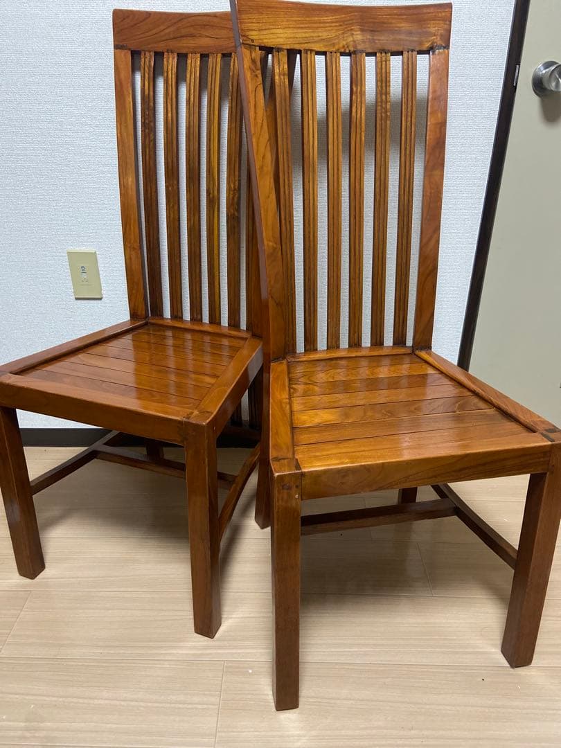 t*0様 アンティークチーク ハイバックチェア