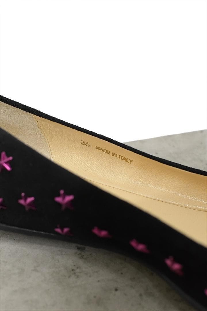 HGDX226/美品 JIMMY CHOO フラットシューズ スタッズ 35