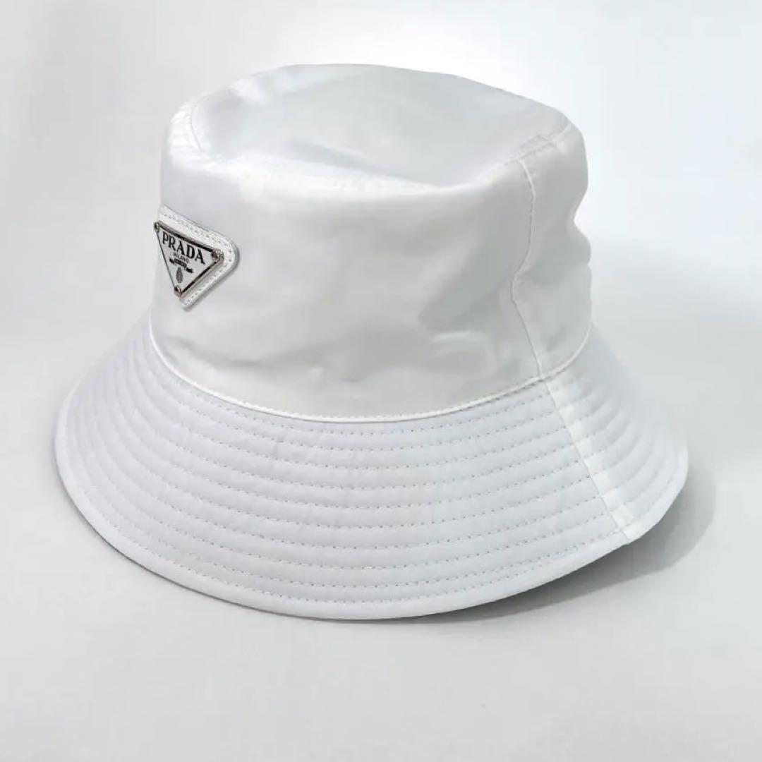 【正規・超人気商品】PRADA プラダ バケットハット キャンバス ホワイト