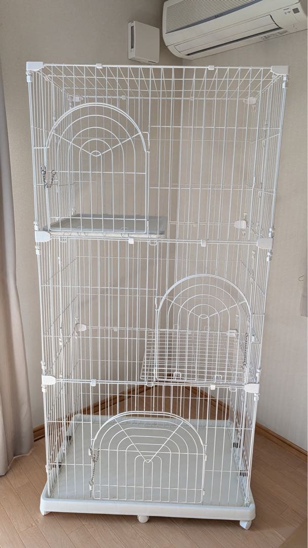 アイリスオーヤマ 猫ケージ PEC-903 3段　ホワイト