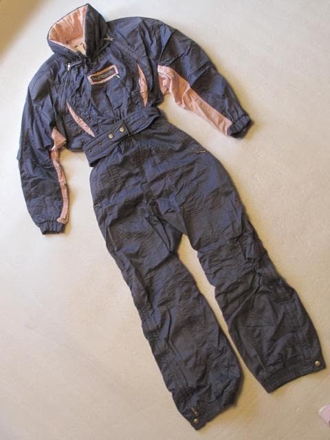 '80s ヴィンテージ フェニックス lafont スキーウェア 黒/ピンク