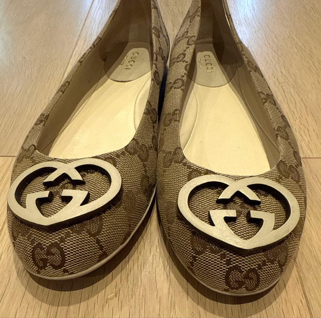 GUCCI フラットシューズ　バレリーナシューズ　36.5