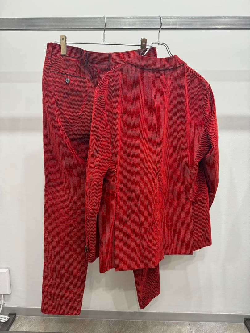 ETRO　裏地ペイズリー柄コーデュロイテーラードジャケットスーツ