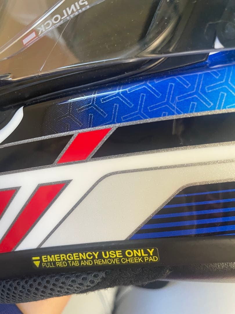 SHOEI フルフェイスヘルメット ホワイト/ブルー/レッド