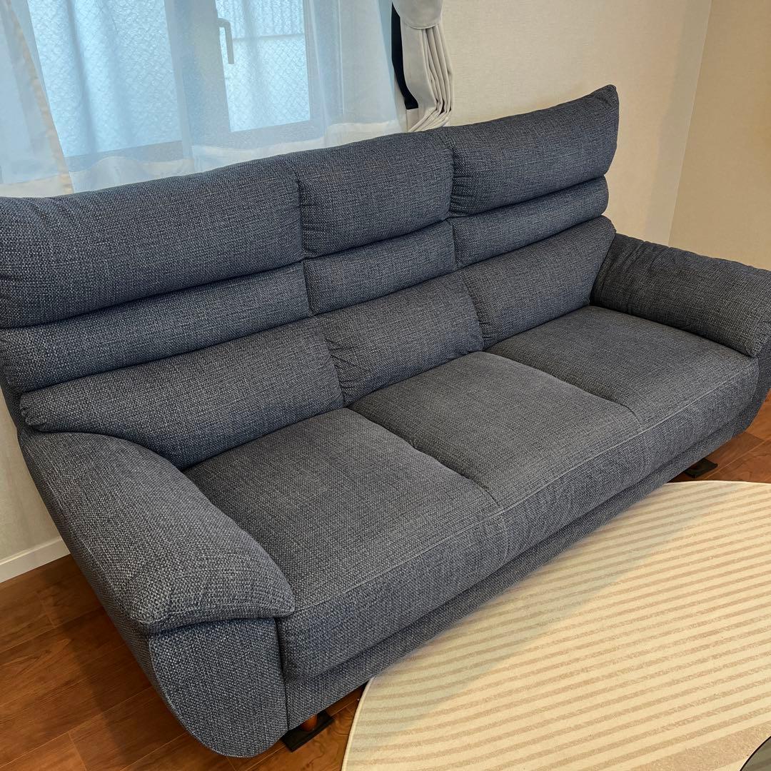 3人掛ソファ シアン　東京インテリア　ネイビー