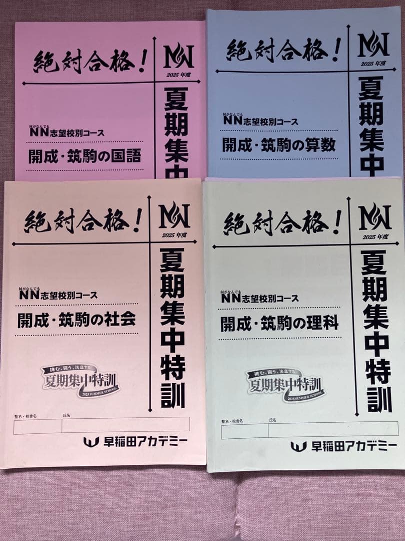 2026年入試N N開成　夏期集中特訓 四科