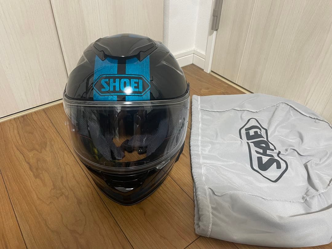 セナのインカム付きSHOEI フルフェイスヘルメット ブラック・ブルー