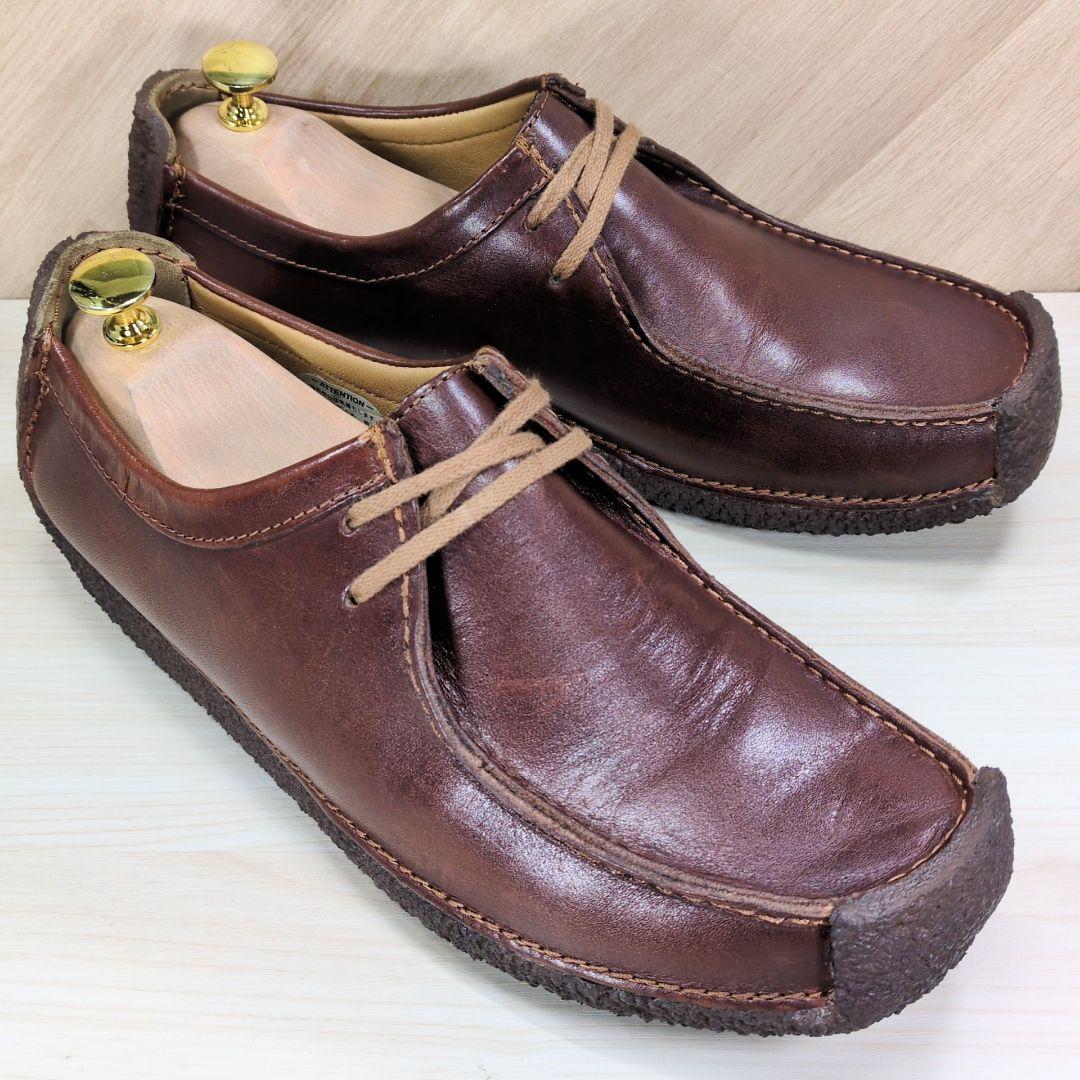 クラークス 26.0cm レザー ワラビー ナタリー ブラウン S480