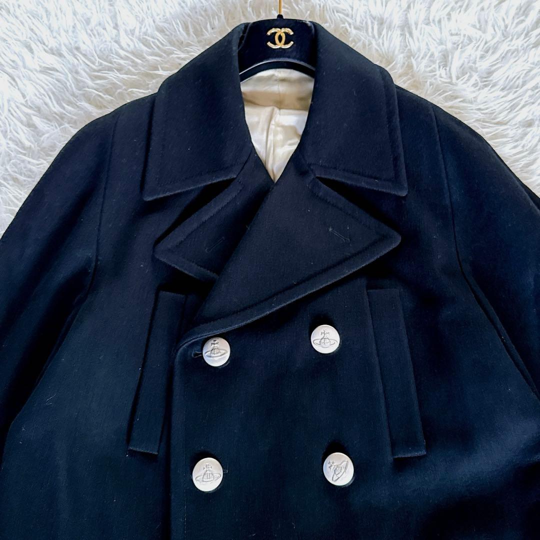 【Vivienne Westwood】ピーコート 銀オーブボタン 黒 48サイズ