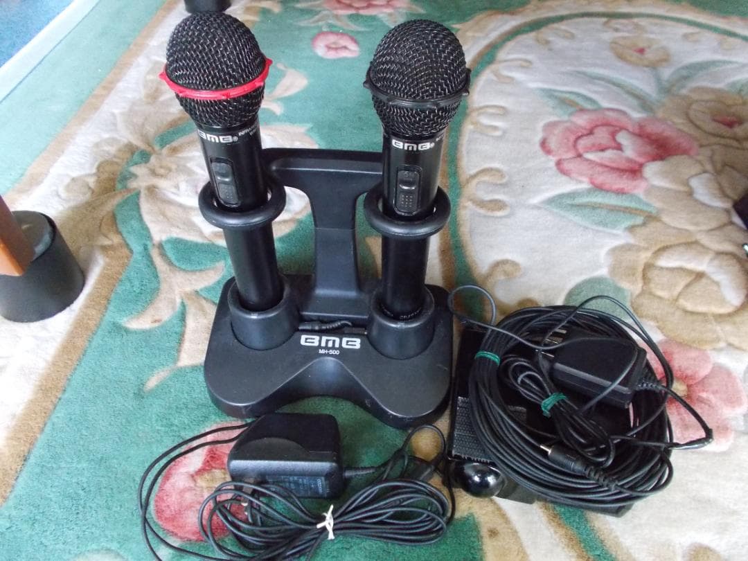 BMB赤外ワイヤレスマイク 充電スタンドマイク２本付きセット