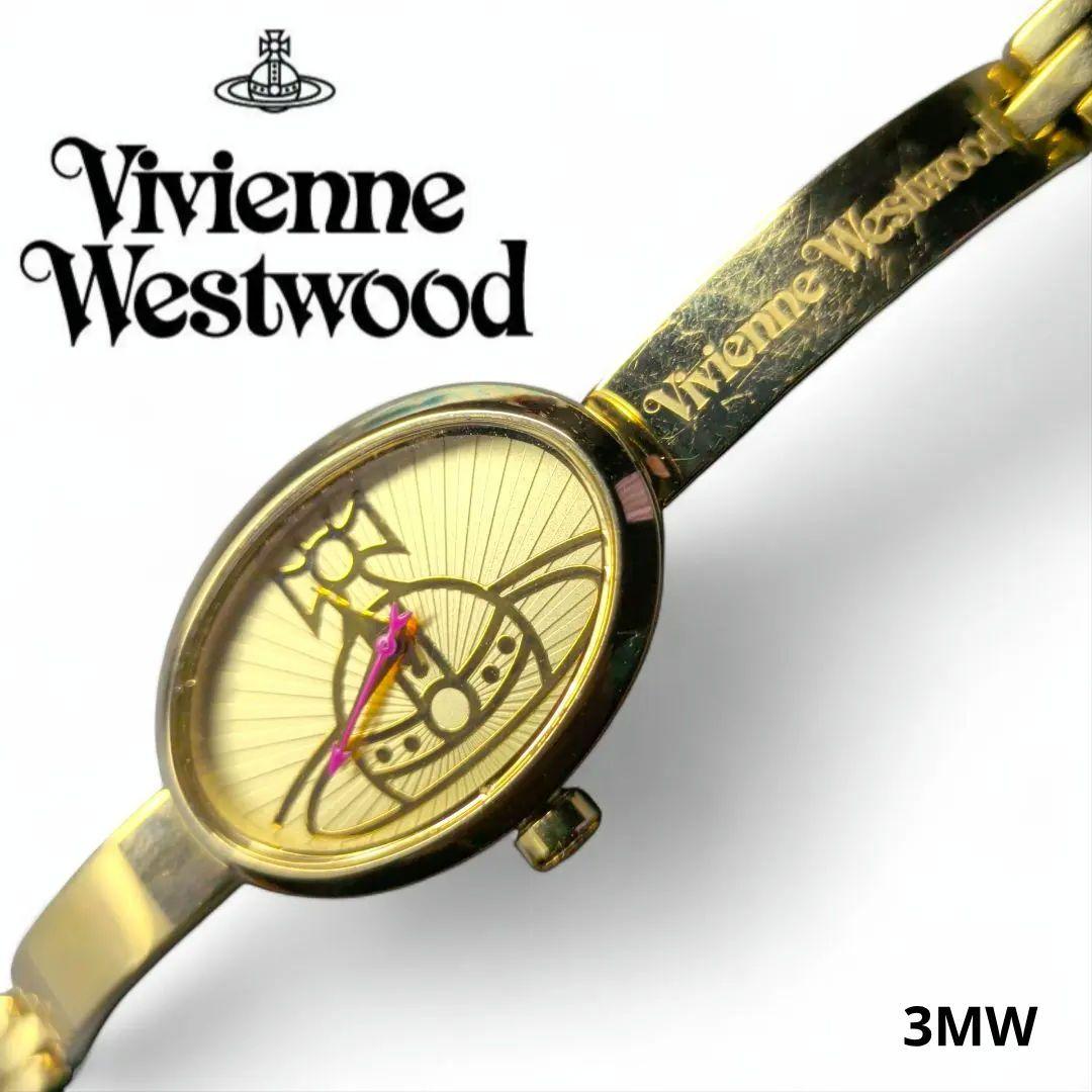 希少 ヴィヴィアンウエストウッド ゴールド オーブ文字盤 アクセサリーウォッチ