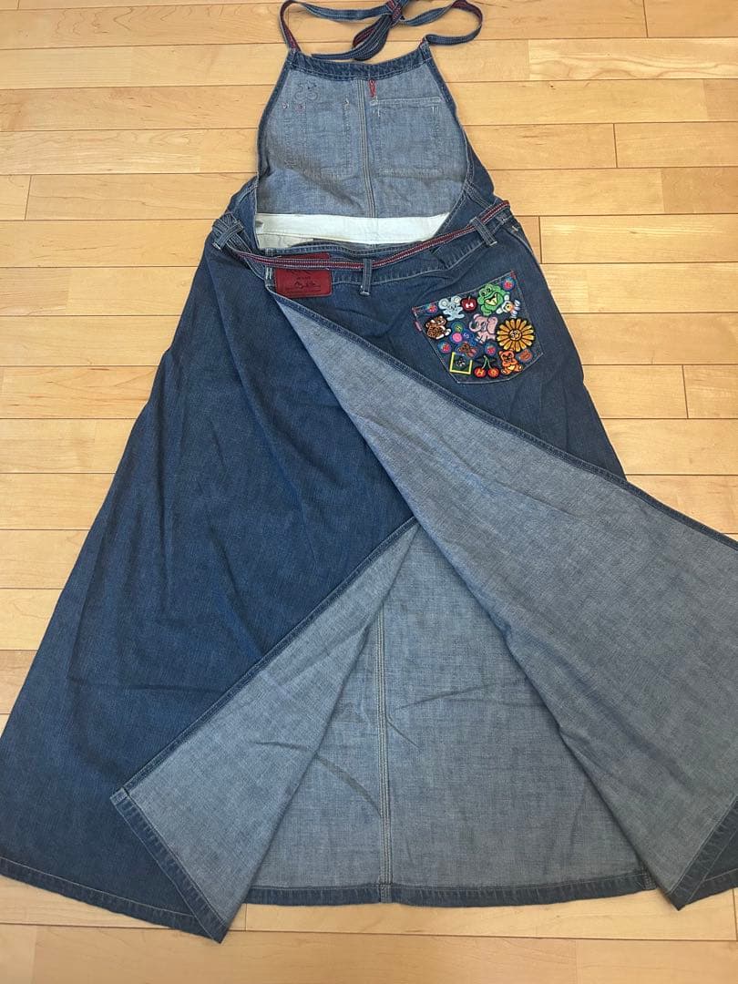 HYSTERIC GLAMURデニム サロペット ジャンパースカート ワッペン