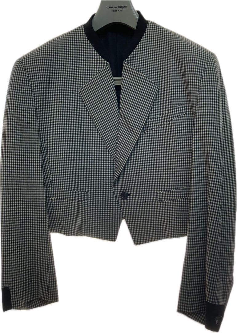 コムデギャルソンオムプリュス格子柄 ショートジャケット