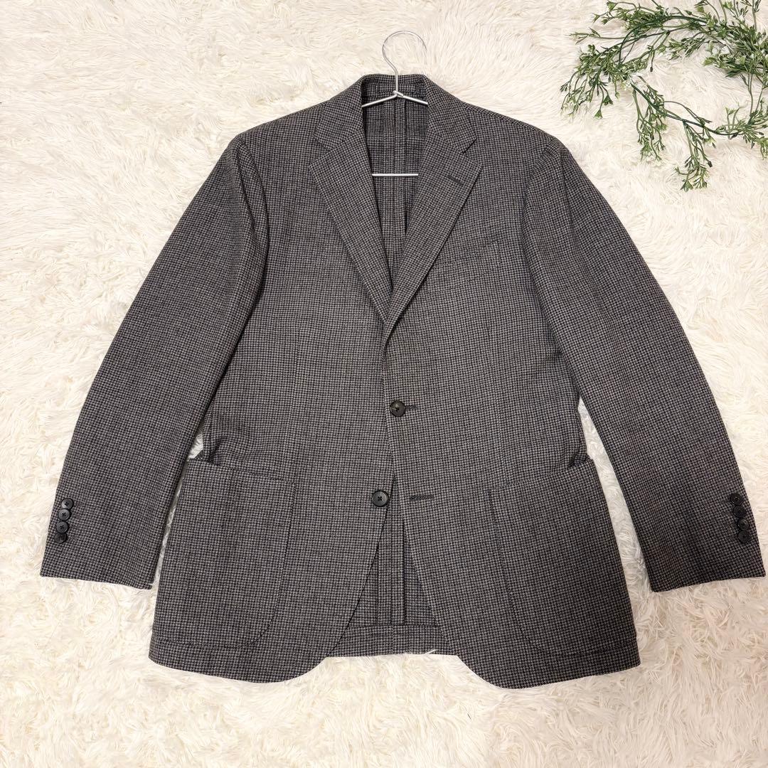【極美品✨イタリア製】LARDINI 千鳥格子 テーラード ジャケット M相当