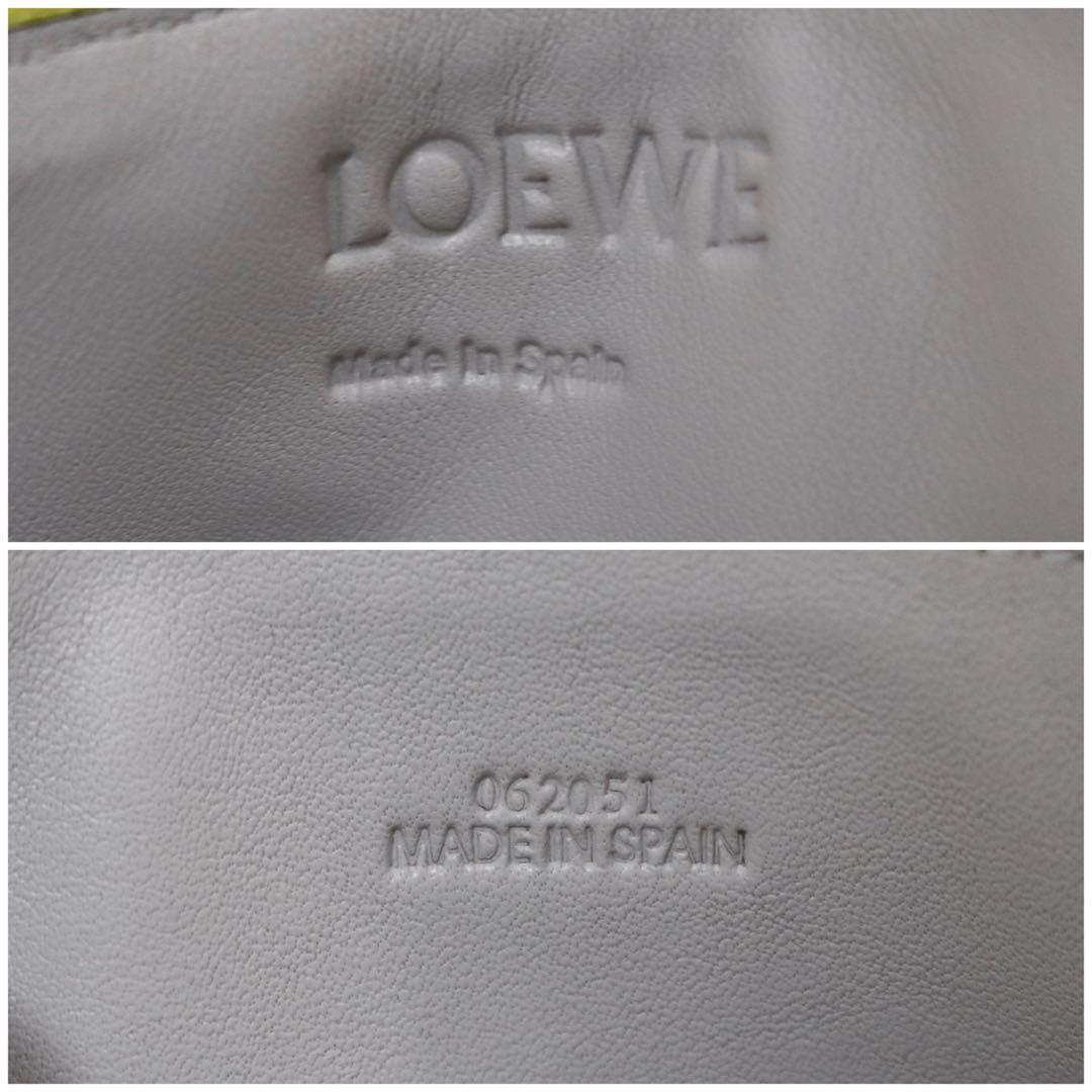 【極美品】ロエベ カードホルダー ソフトグレインカーフ イエロー ブラウン