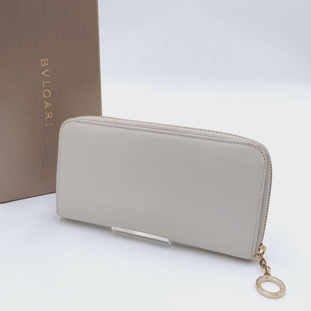 【美品✨】BVLGARI 長財布 ラウンドファスナ ロゴリング