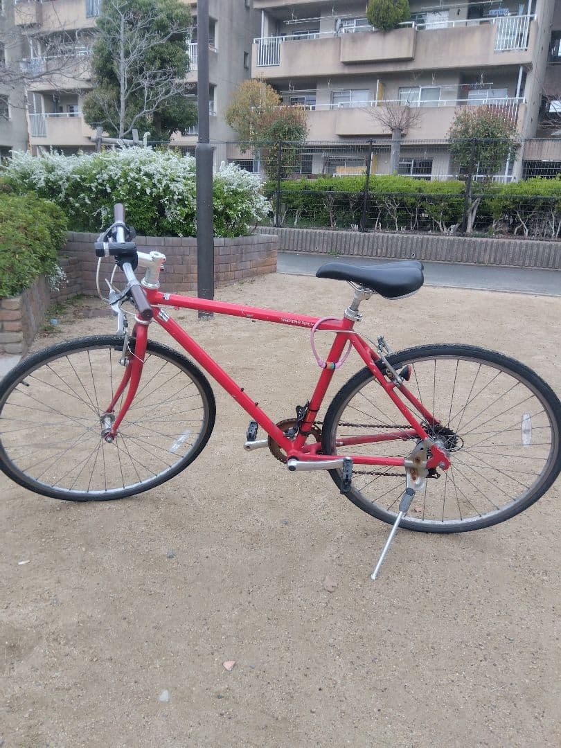WEEKEND BIKES クロスバイク　26インチ 赤色 　アルミフレーム